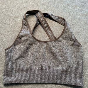 Brown sports bra